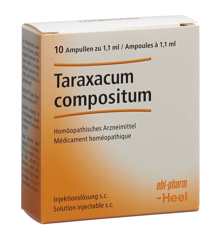 TARAXACUM COMP Heel Inj Lös 10 Amp 1.1 ml
