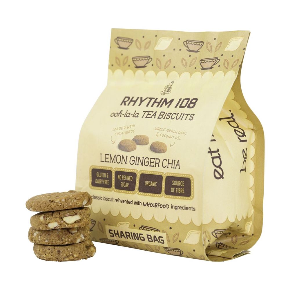 RHYTHM108 Teegebäck Lemon Ginger Chia Btl 135 g