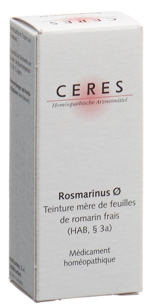 CERES Rosmarinus recens Urtinkt Fl 20 ml