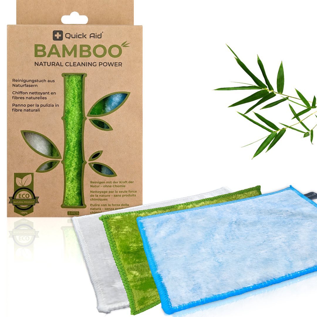 QUICK AID Bambus-Reinigungstuch Set 3 Stk