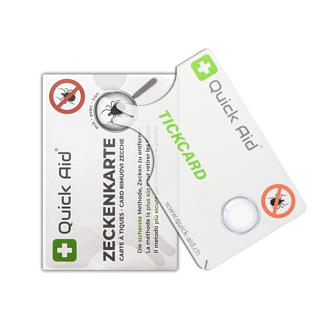 QUICK AID Zeckenkarte mit Lupe