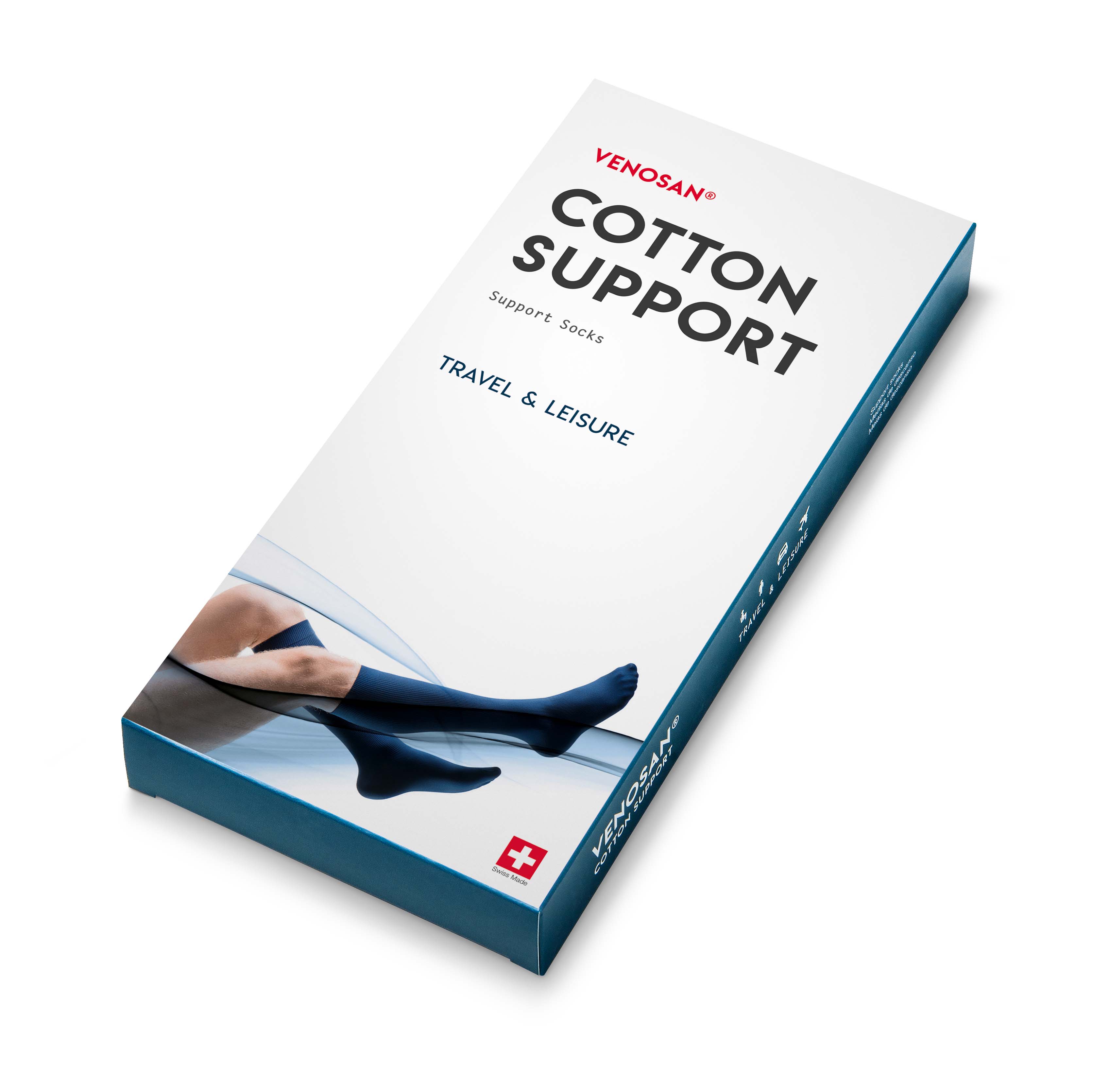 VENOSAN COTTON SUPPORT Socks A-D L white 1 Paar
