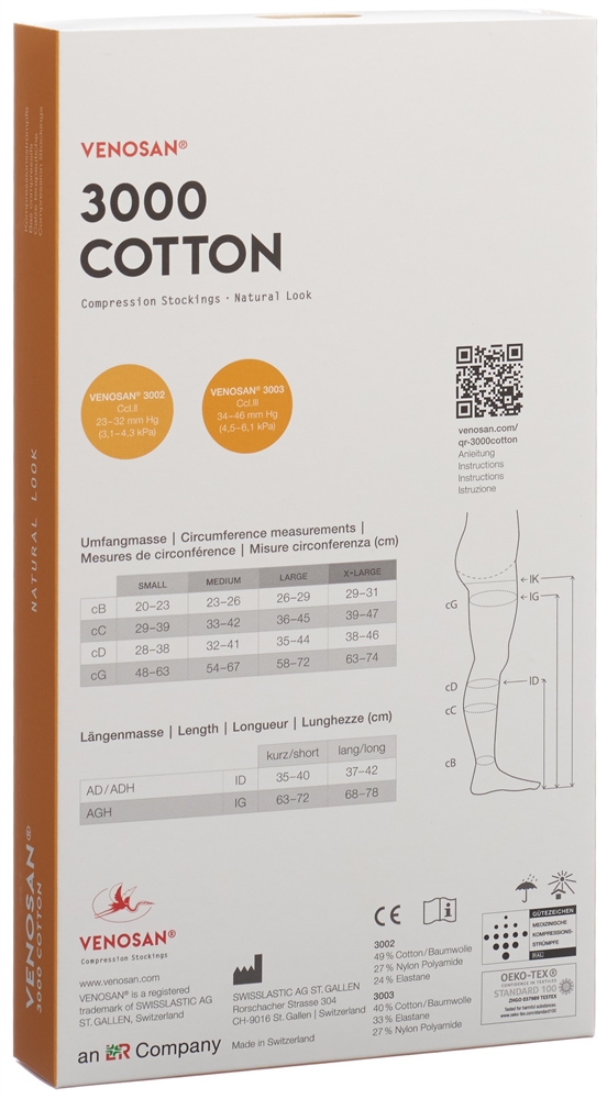 VENOSAN 3002 A-D KKL2 L lang off beige 1 Paar