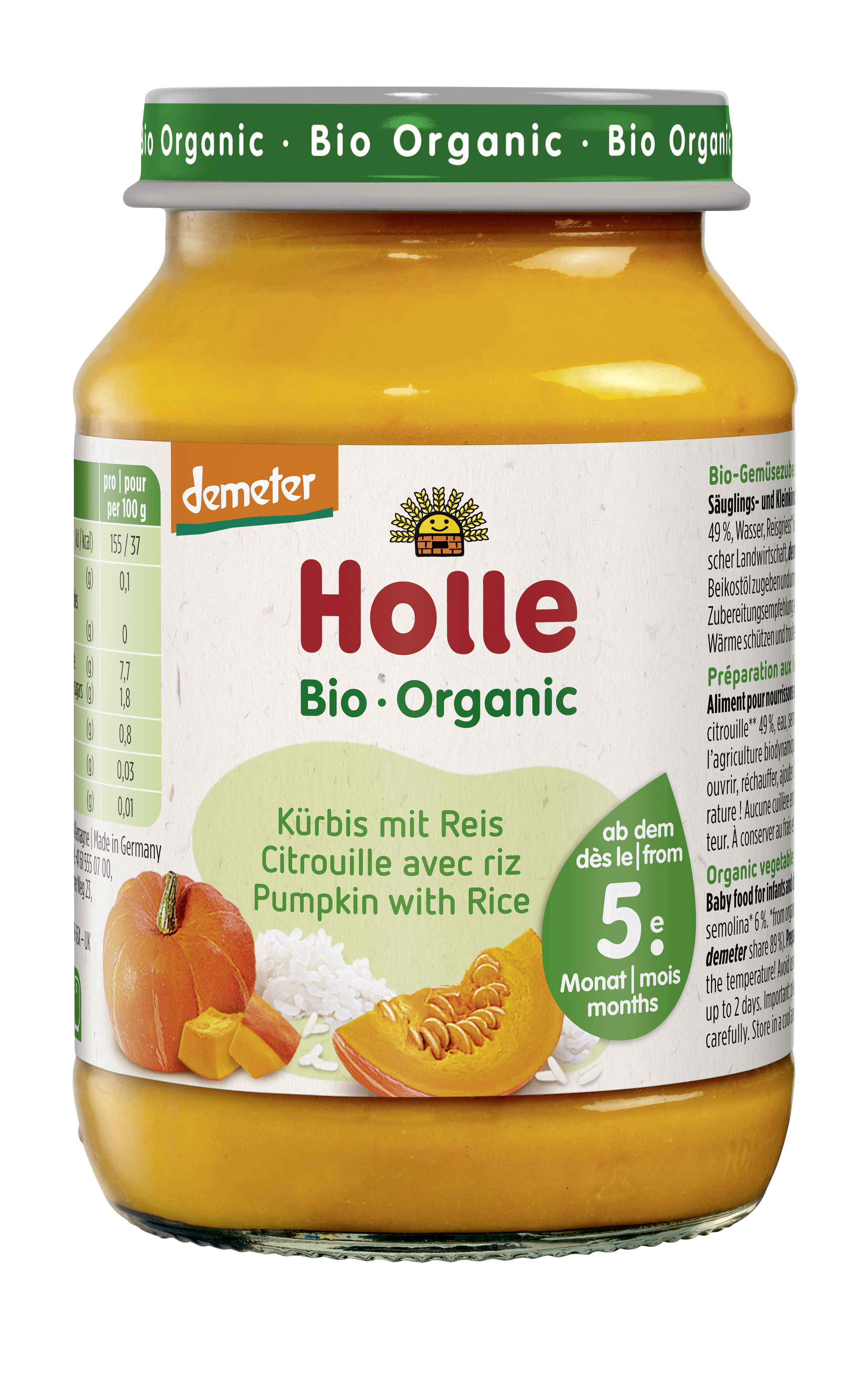 HOLLE Kürbis mit Reis 190 g