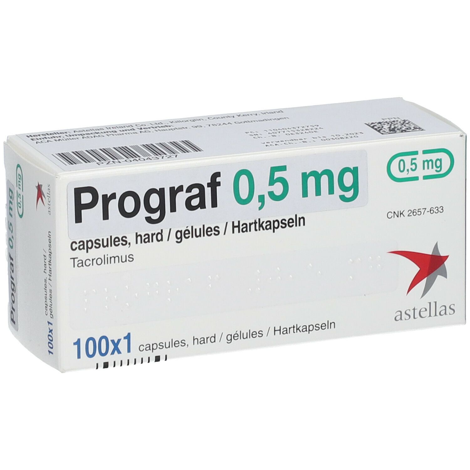 PROGRAF (IP-APS) caps 0.5 mg 60 pce