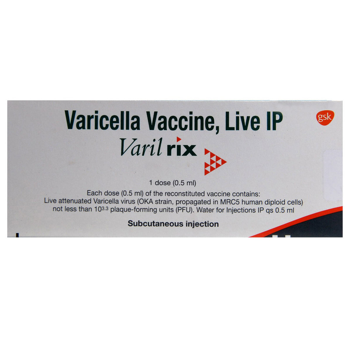 VARILRIX subst sèche c solv ser pré 0.5 ml