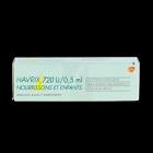 HAVRIX 720 susp inj (n ser pré) ser pré 0.5 ml