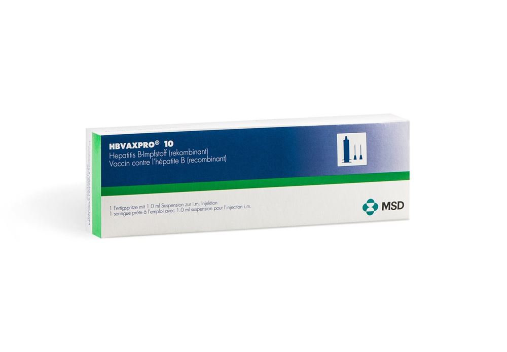 HBVAXPRO susp inj 10 µg 1x1ml pce