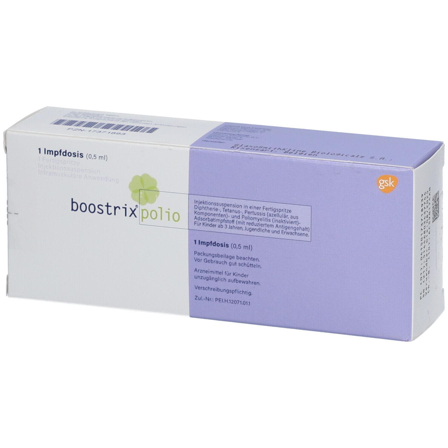 BOOSTRIX Polio susp inj (n ser pré) ser pré 0.5 ml