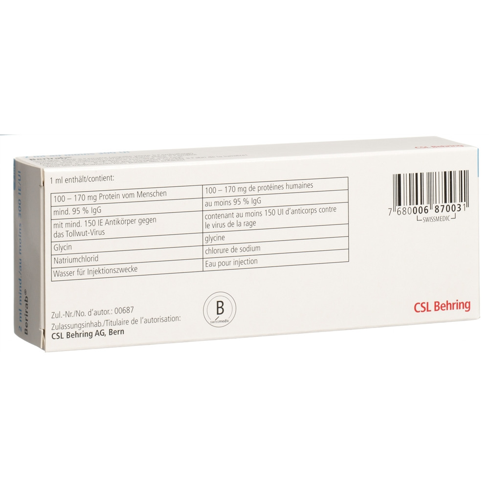Berirab 2 ml, Injektionslösung