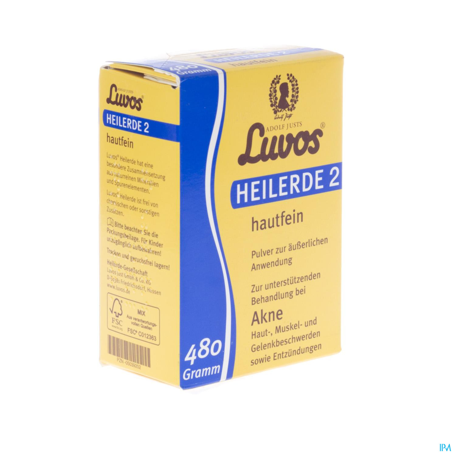 LUVOS argile médicinale 2 externe pdr 480 g