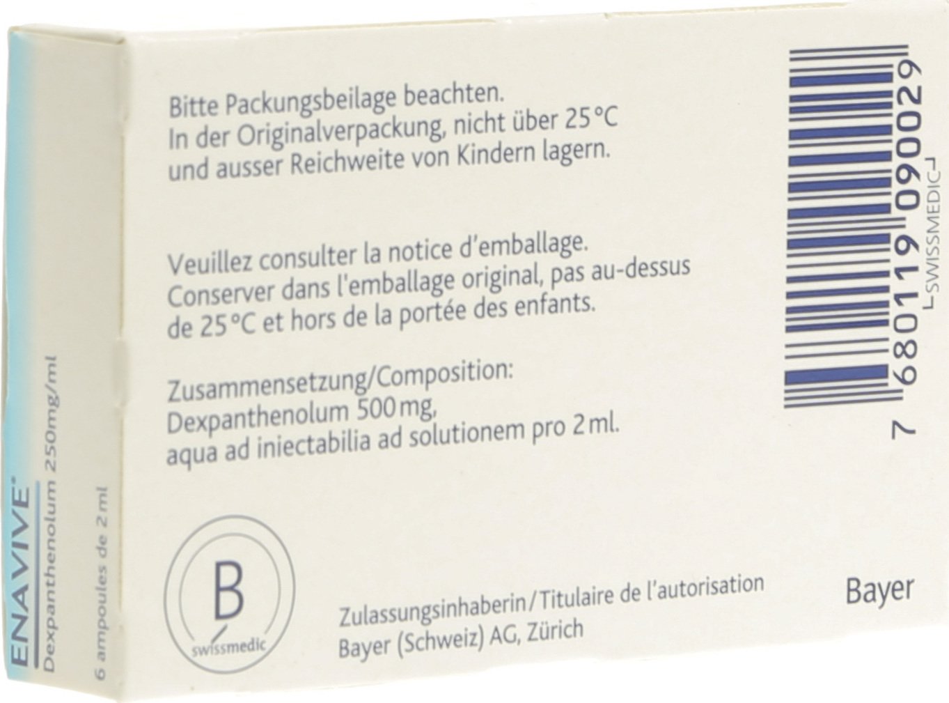 ENAVIVE sol inj 500 mg/2ml 6 amp 2 ml