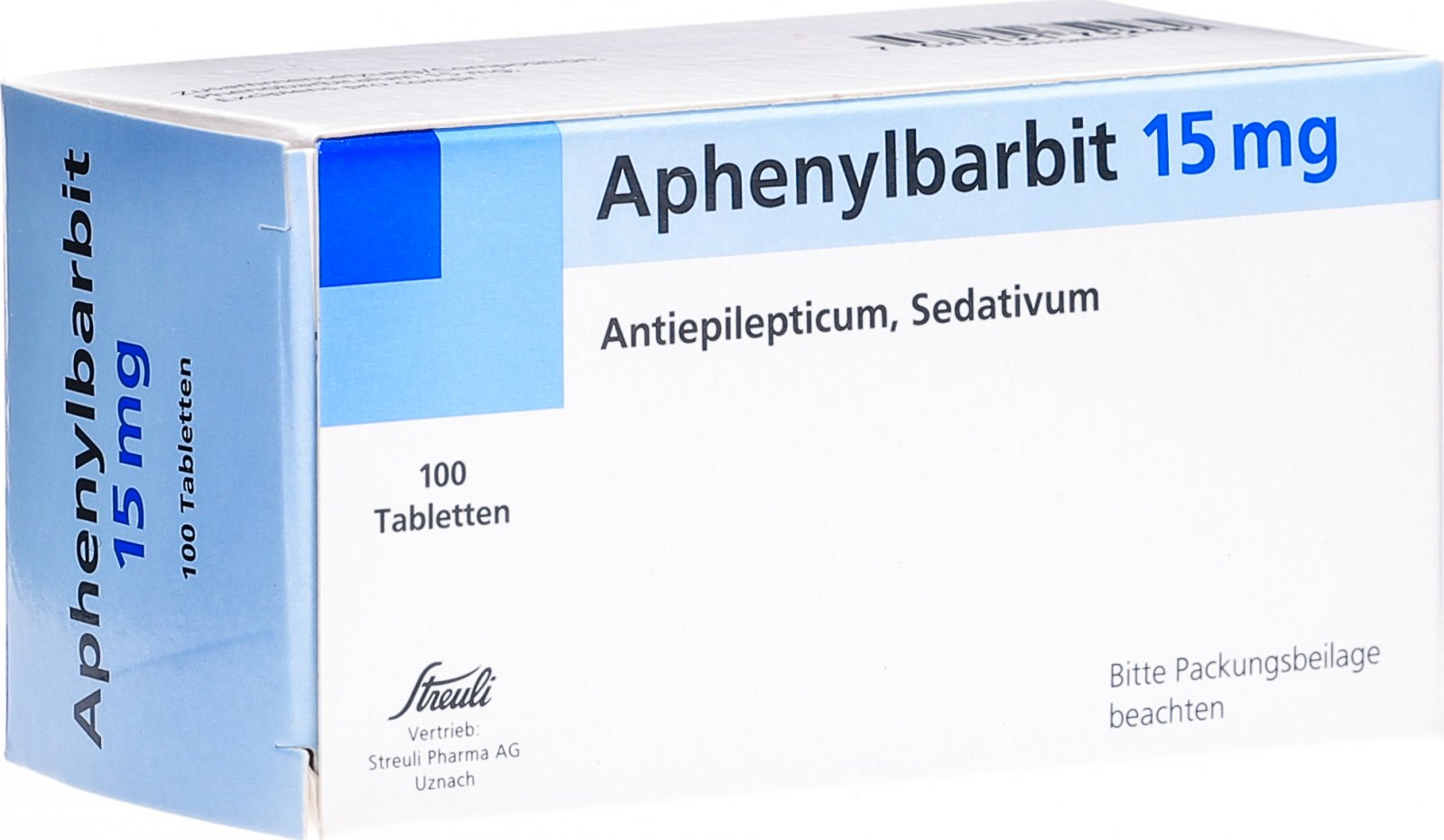 APHENYLBARBITE Streuli cpr 15 mg 100 pce