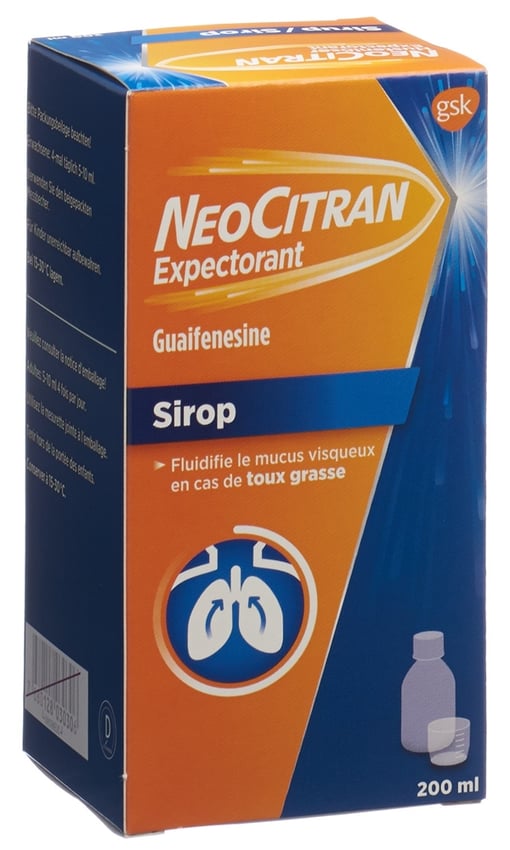 NEOCITRAN Expectorant sirop fl verre 200 ml