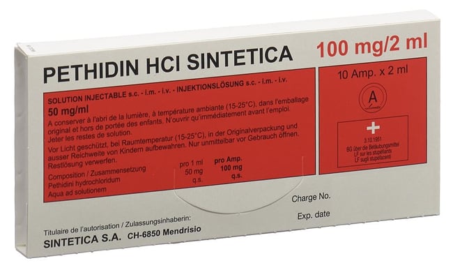 PETHIDINE HCL Amino 100 mg/2ml 100 amp 2 ml