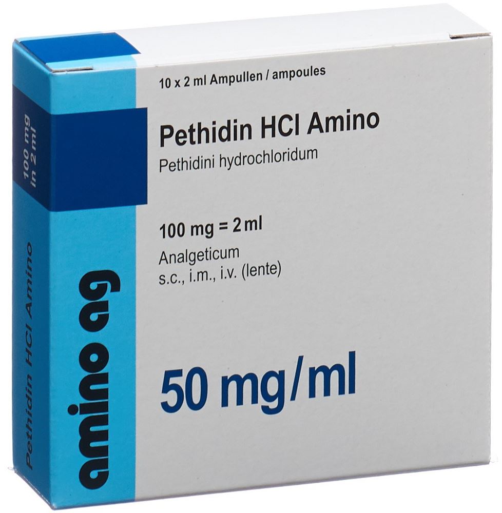 PETHIDINE HCL Amino 100 mg/2ml 10 amp 2 ml