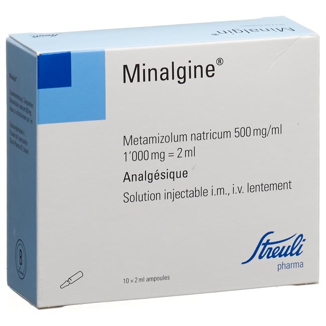 MINALGINE sol inj 1 g/2ml i.m/i.v. 10 amp 2 ml
