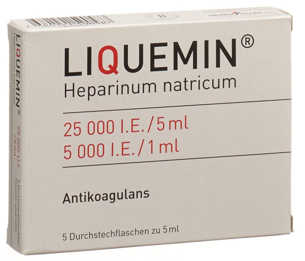 LIQUEMINE sol inj 25000 UI/5ml 5 flac 5 ml