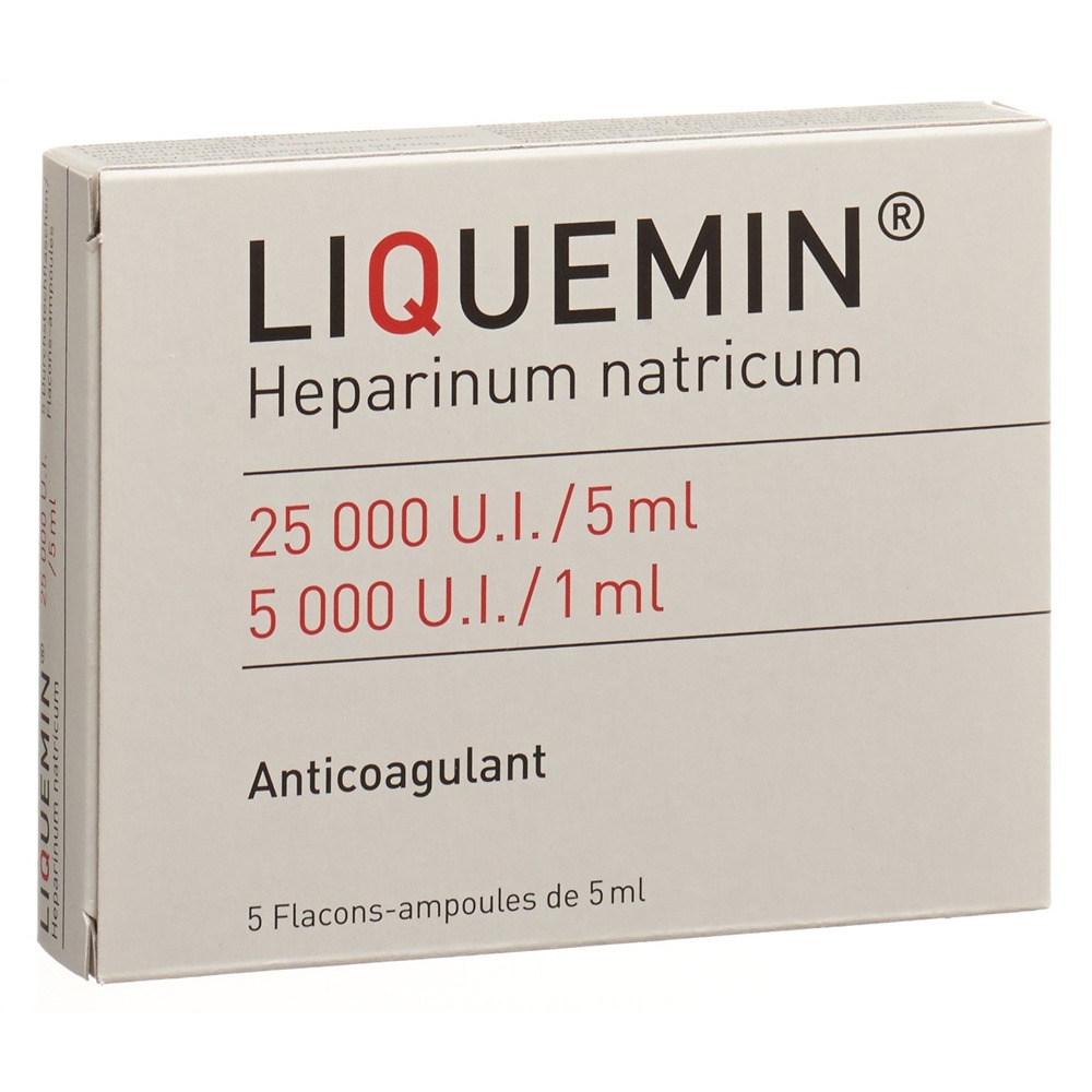 LIQUEMINE sol inj 25000 UI/5ml 5 flac 5 ml