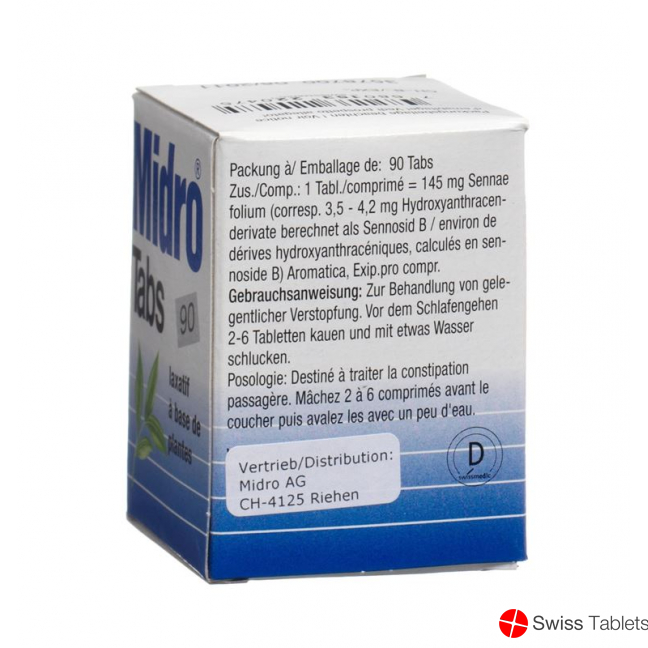 MIDRO Tabs cpr bte 90 pce