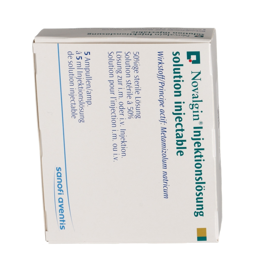 NOVALGIN sol inj 2.5 g/5ml i.m/i.v 5 amp 5 ml