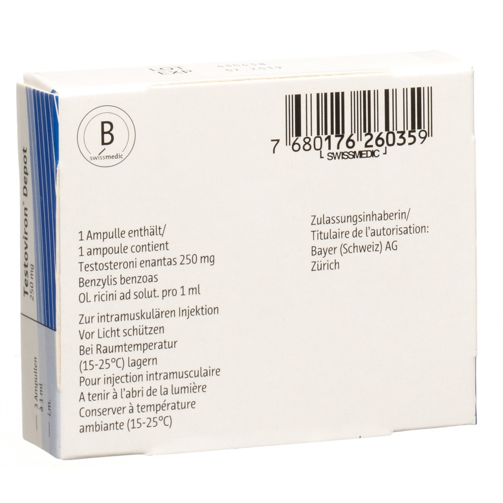 Testoviron Depot 250 mg, Injektionslösung