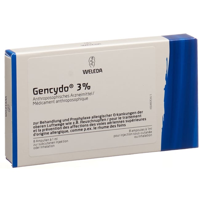 GENCYDO 3% sol inj 8 amp 1 ml