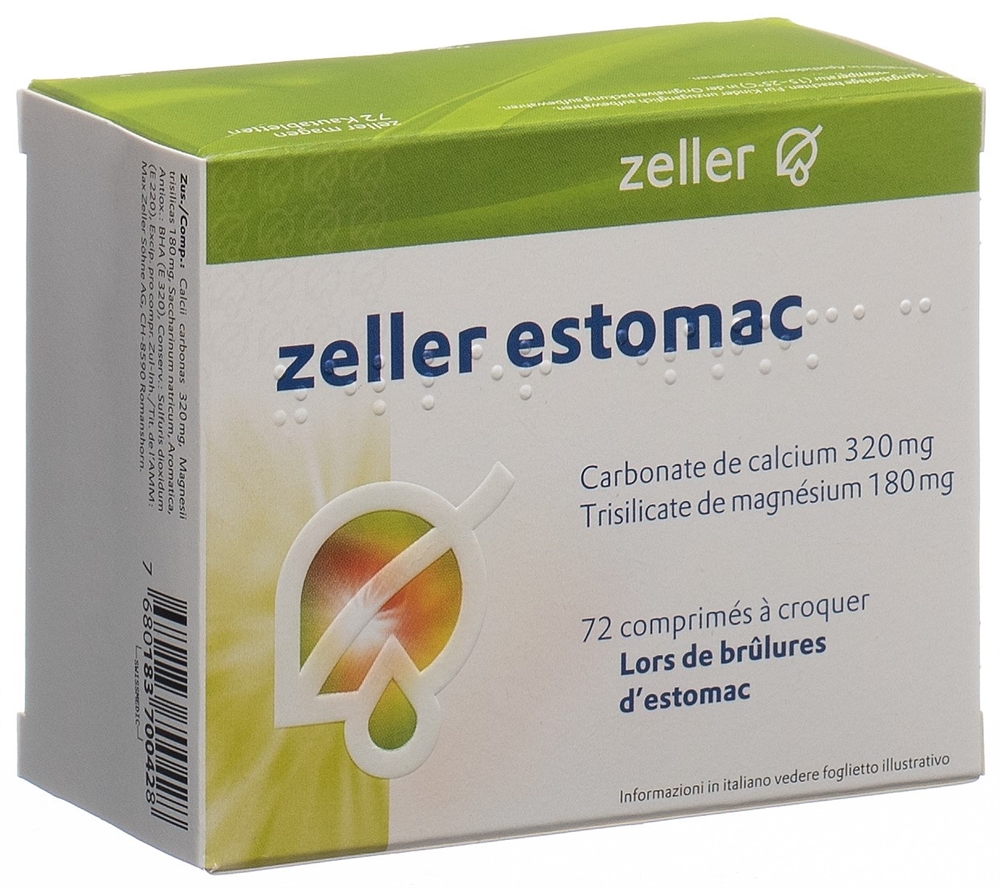 ZELLER estomac cpr croq 72 pce