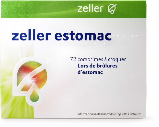 ZELLER estomac cpr croquer 72 pce
