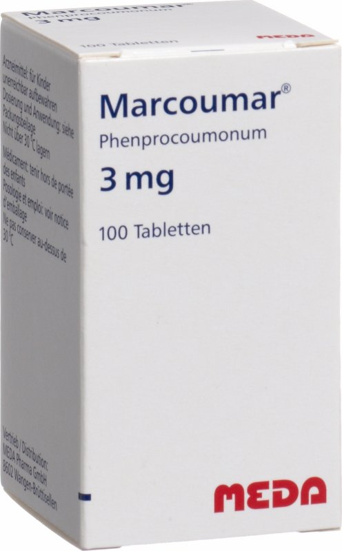 MARCOUMAR cpr 3 mg fl plast 100 pce