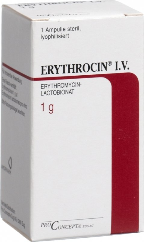 ERYTHROCIN i.v. subst sèche 1000 mg amp