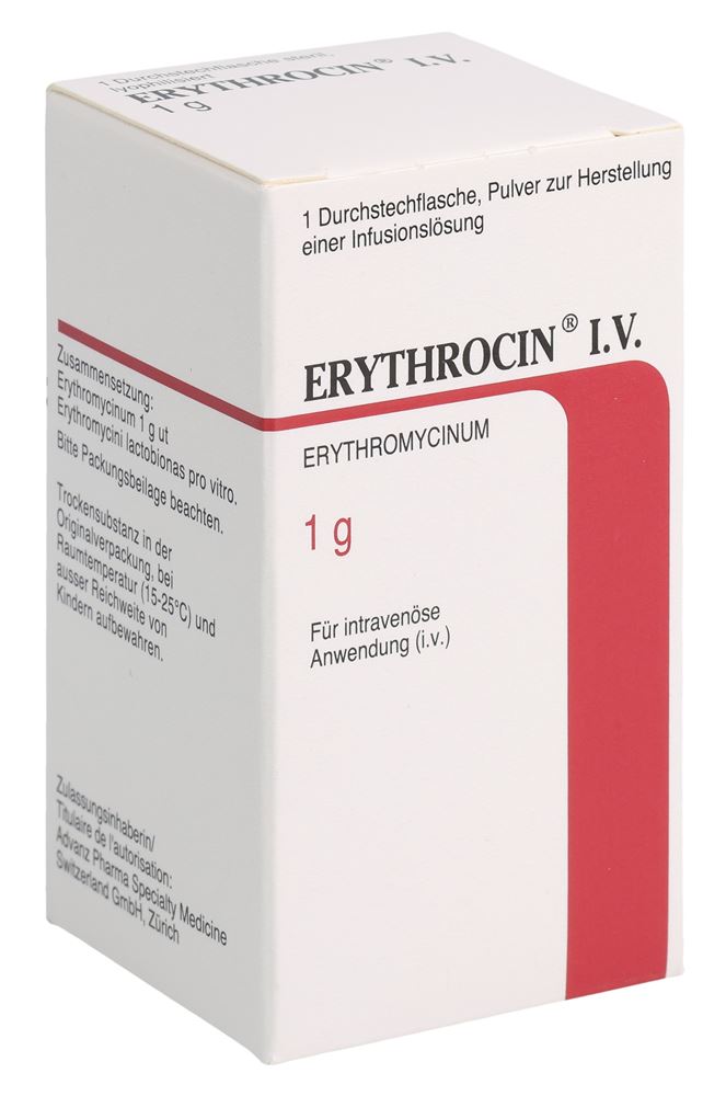 ERYTHROCIN i.v. subst sèche 1000 mg amp