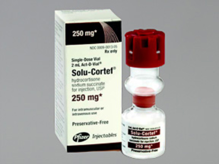 SOLU-CORTEF subst sèche 250 mg av solv 2 ml