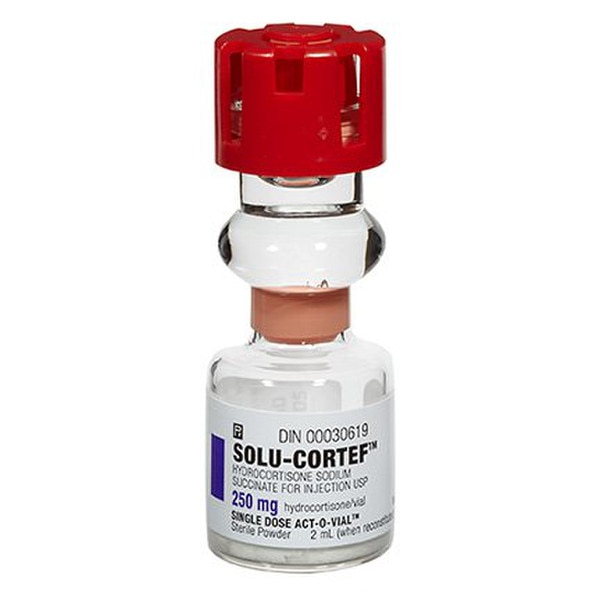 SOLU-CORTEF subst sèche 250 mg av solv 2 ml