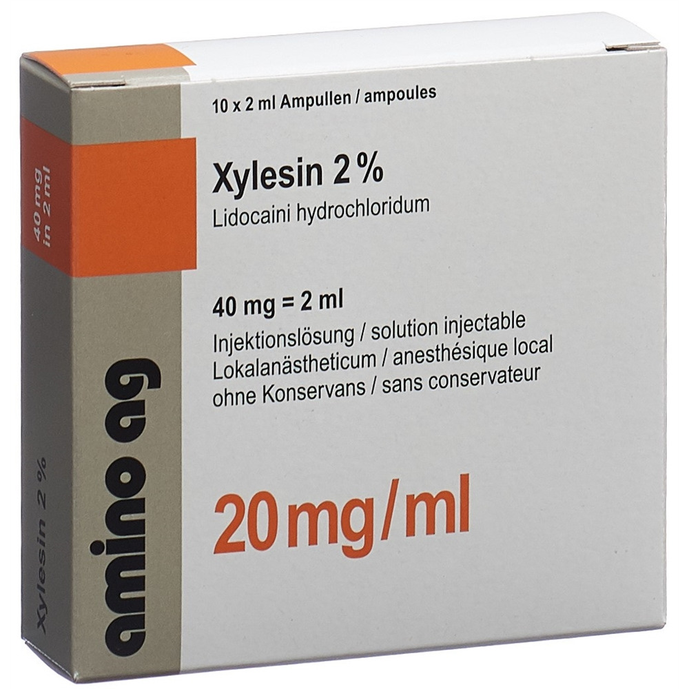 XYLESINE sol inj 40 mg/2ml 10 amp 2 ml