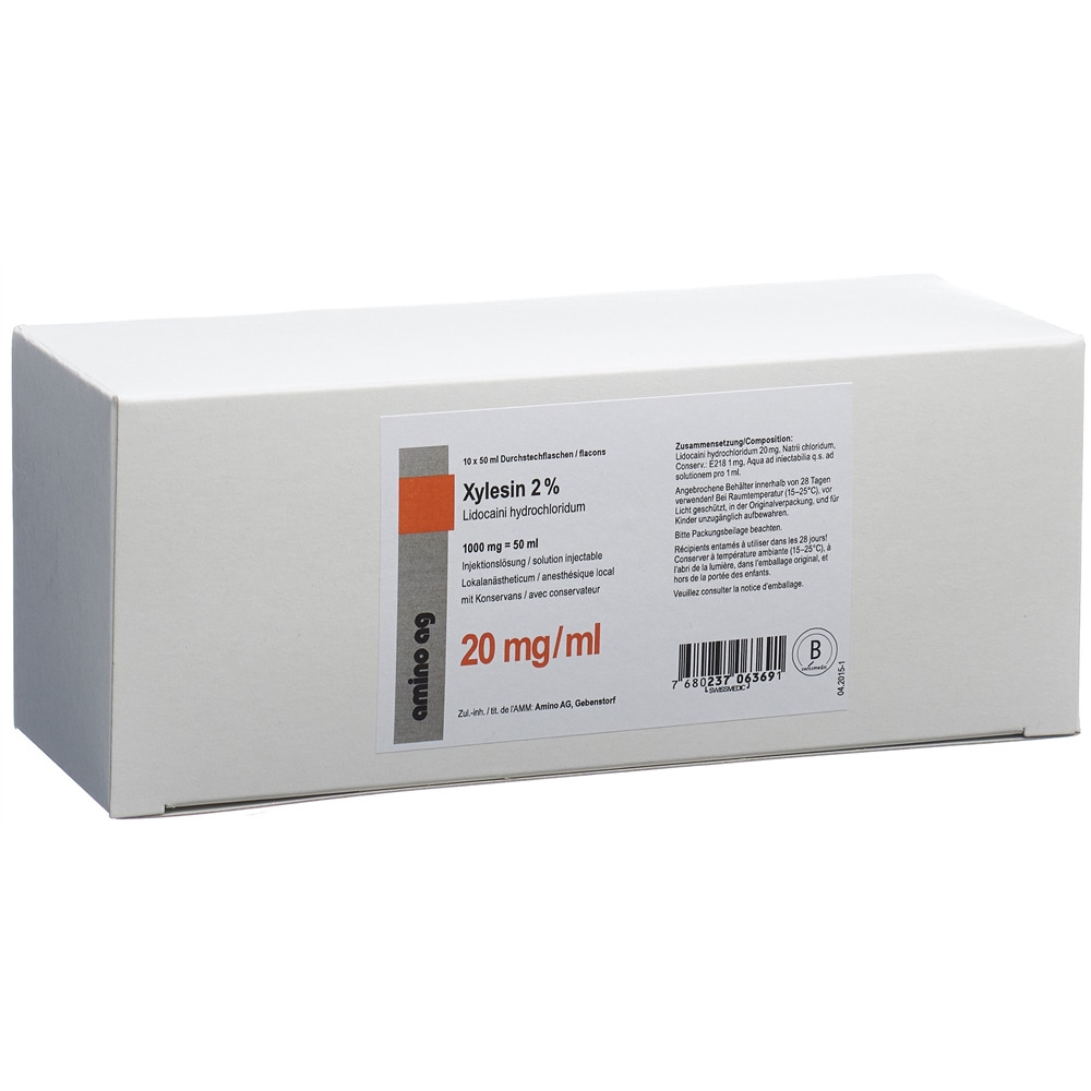 XYLESINE sol inj 1000 mg/50ml a cons 10 x 50 ml