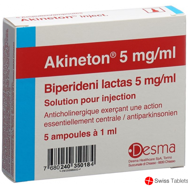 AKINETON sol inj 5 mg/ml 5 amp 1 ml