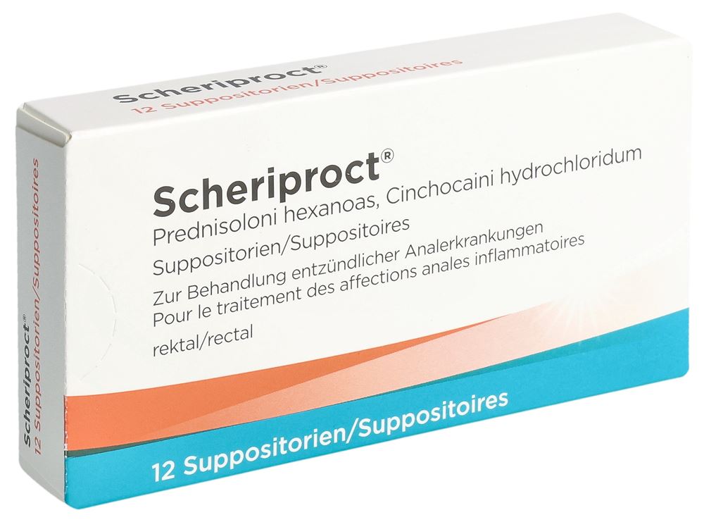 SCHERIPROCT 1.3 mg 1 mg supp 12 pce