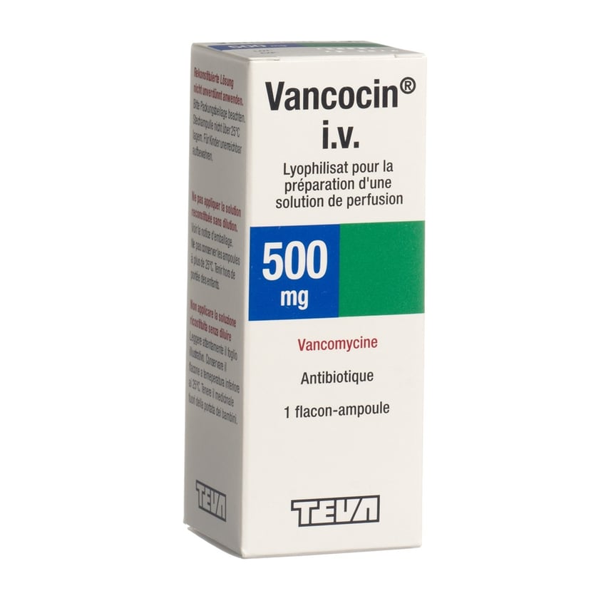 VANCOCIN subst sèche 500 mg i.v. flac