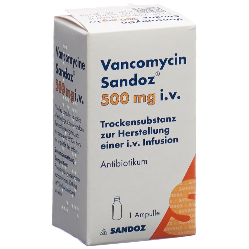 VANCOCIN subst sèche 500 mg i.v. flac