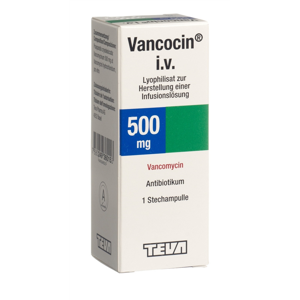 VANCOCIN subst sèche 500 mg i.v. flac