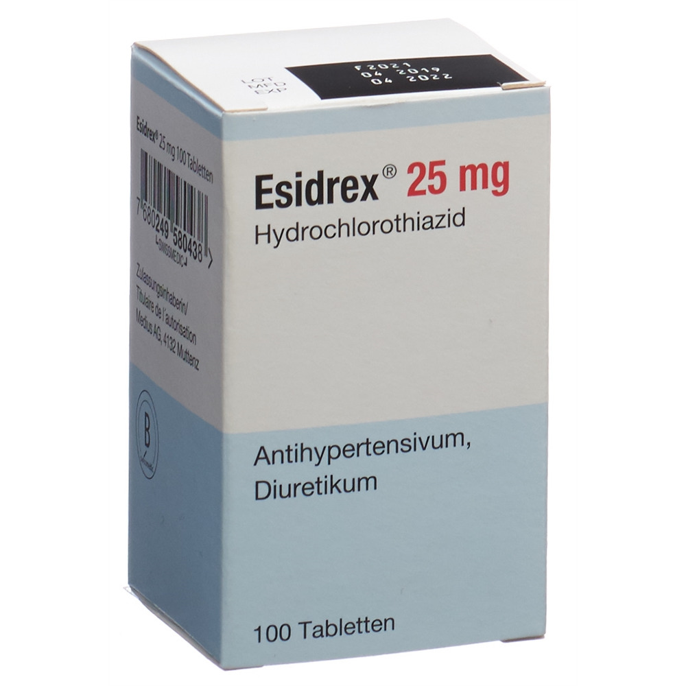 ESIDREX cpr 25 mg bte 100 pce
