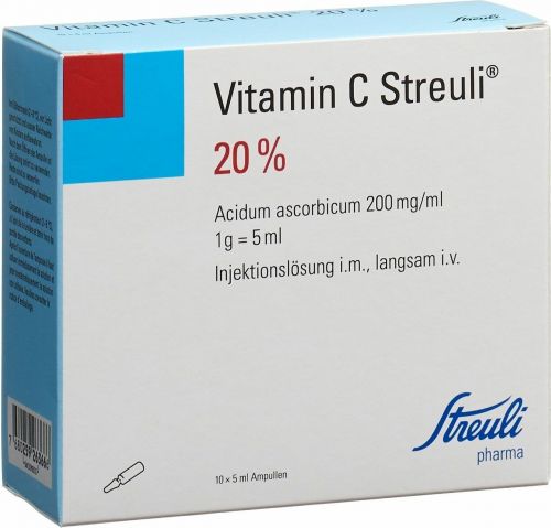 Vitamin C Streuli 10 %/ 5 mL, Injektionslösung
