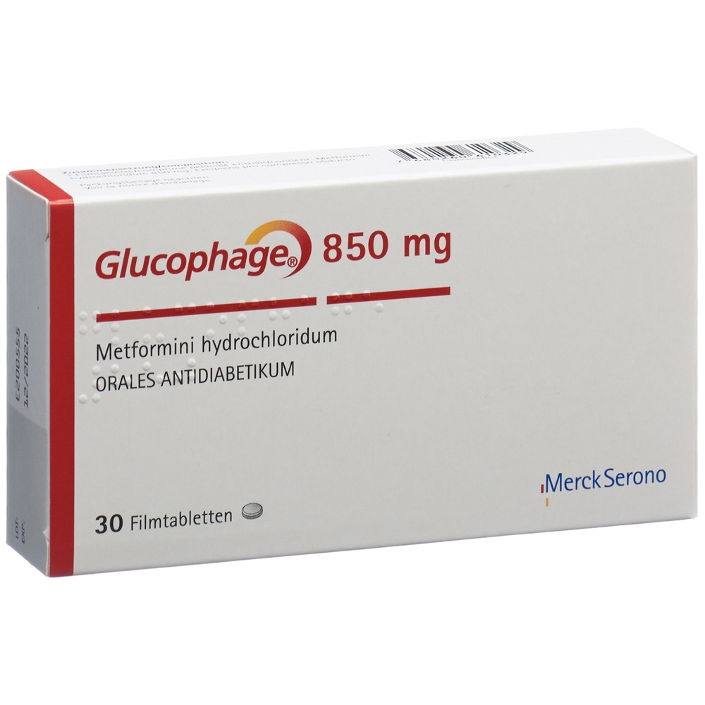 GLUCOPHAGE cpr pell 850 mg 30 pce