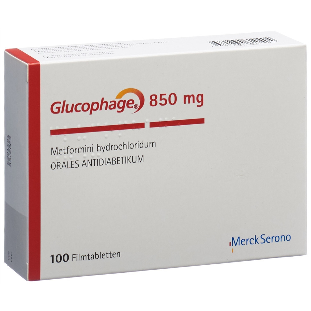 GLUCOPHAGE cpr pell 850 mg 100 pce