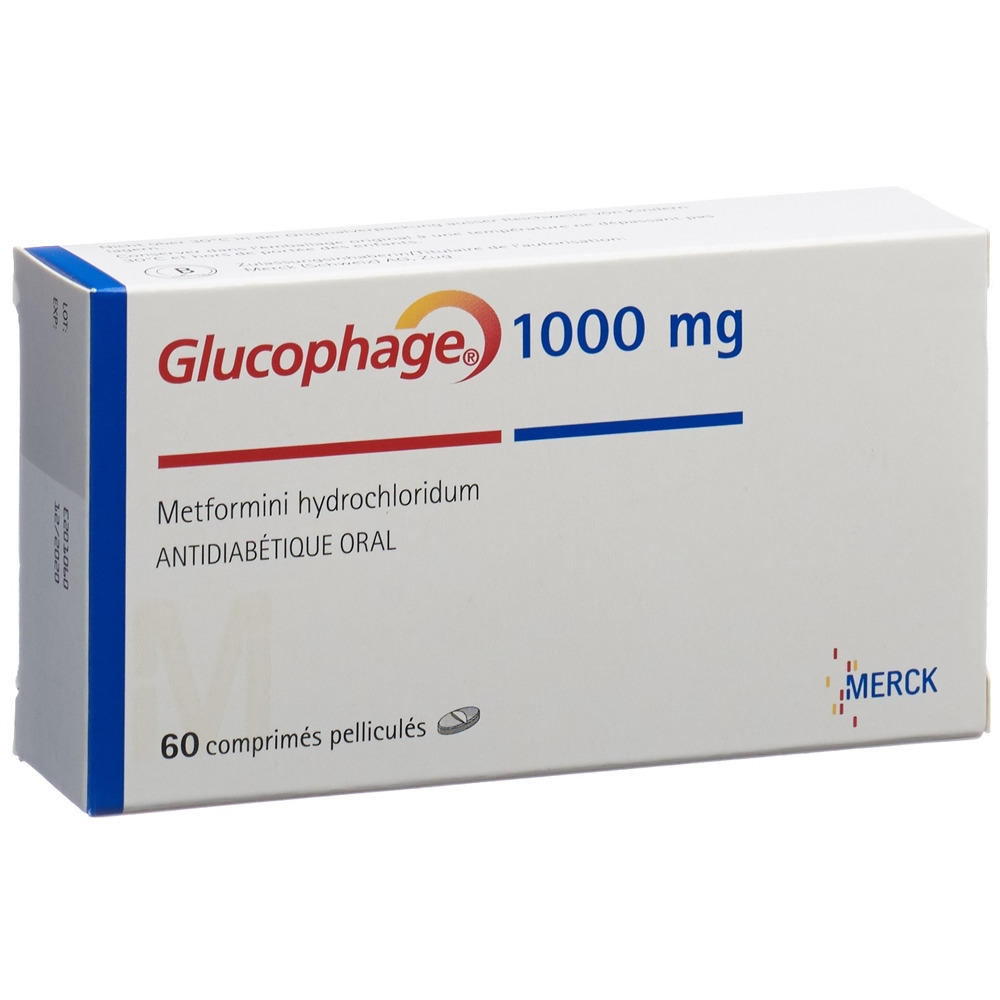 GLUCOPHAGE cpr pell 1000 mg 60 pce