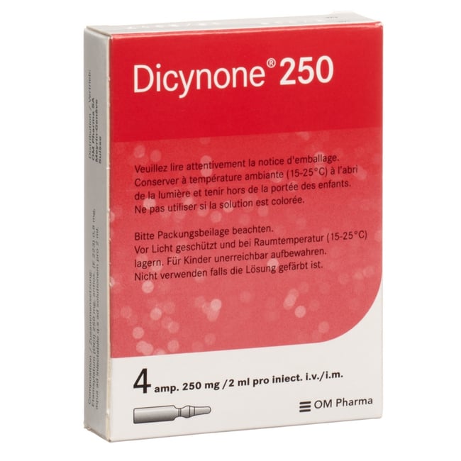 DICYNONE sol inj 250 mg 4 amp 2 ml