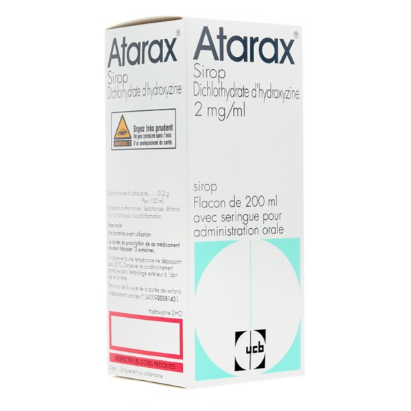 ATARAX sirop 2 mg/ml fl 200 ml