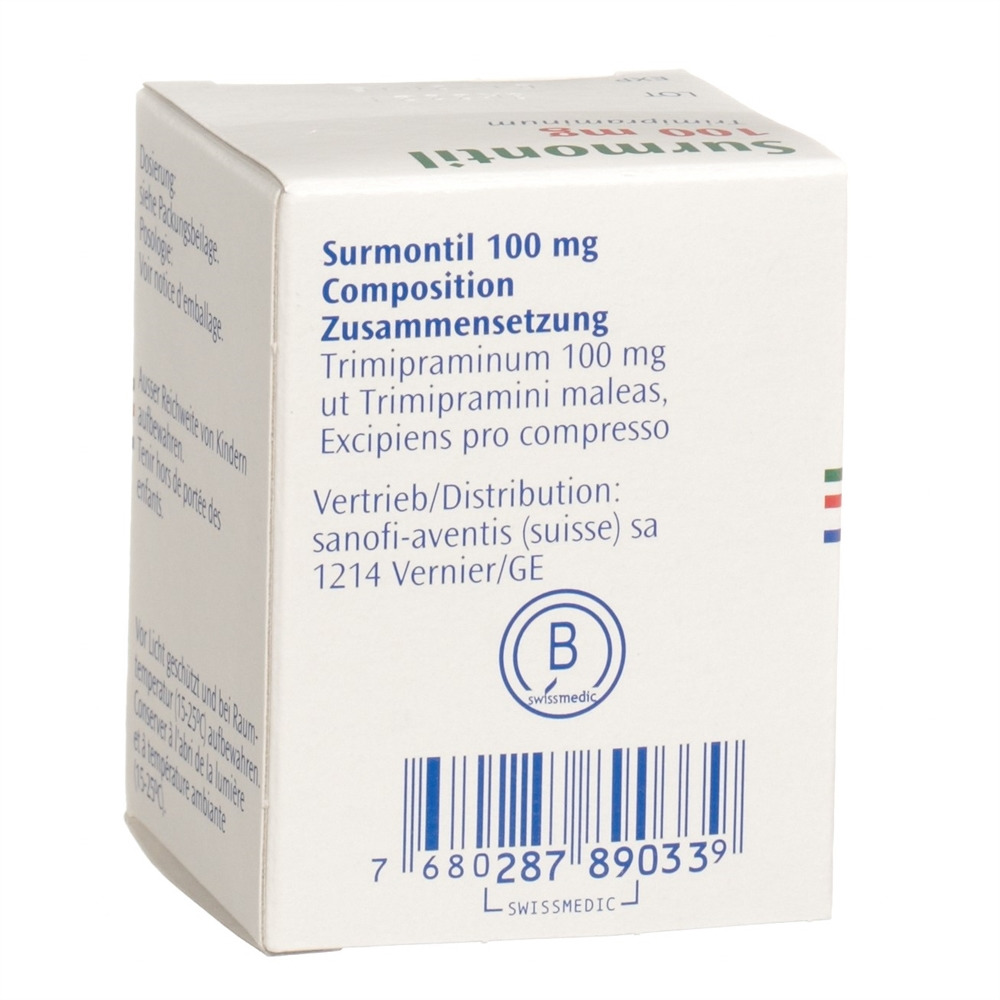SURMONTIL cpr 100 mg bte 20 pce