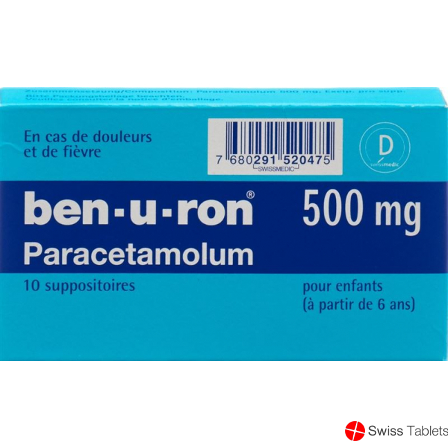 BEN-U-RON supp 500 mg enf 10 pce